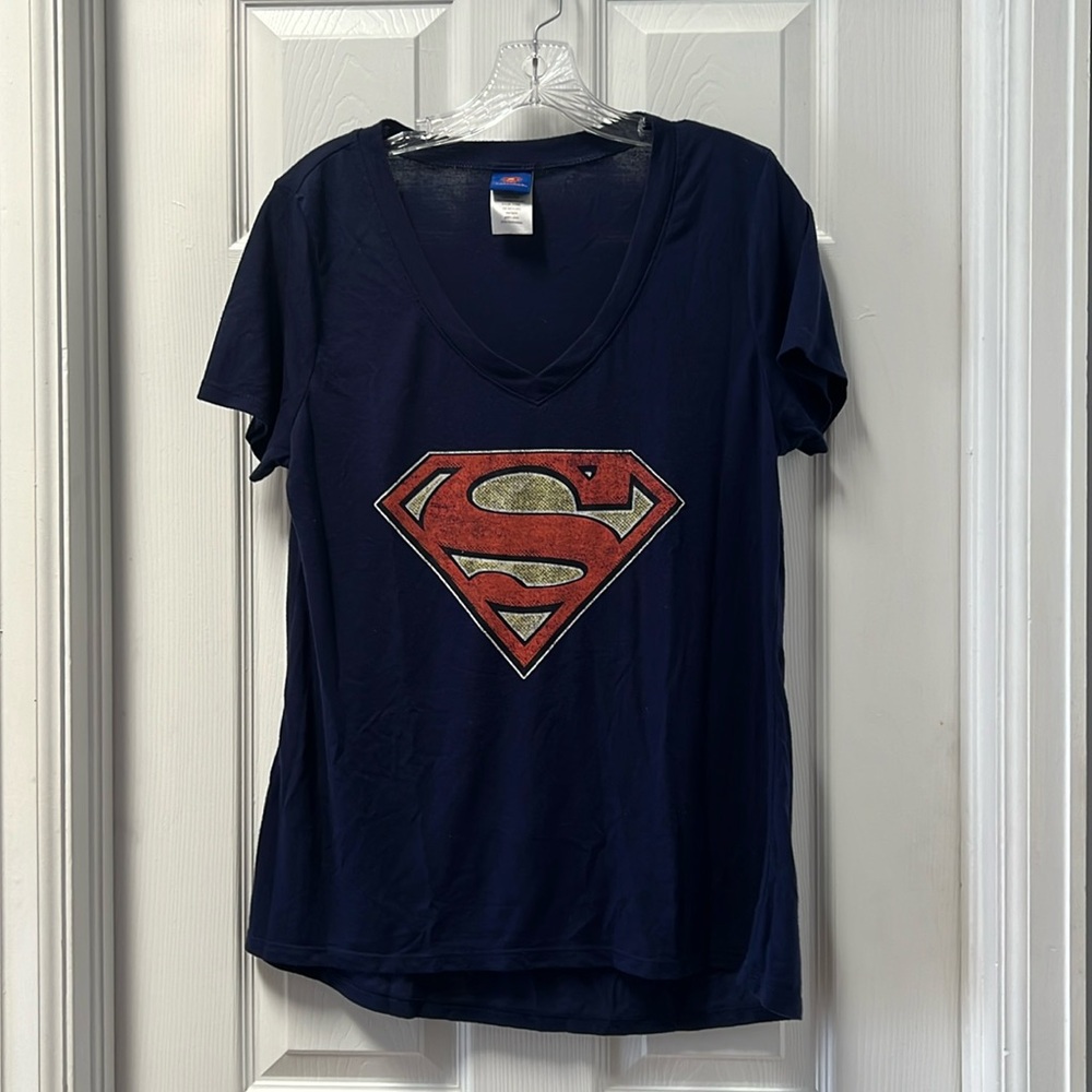 Superman navy blue tee xl